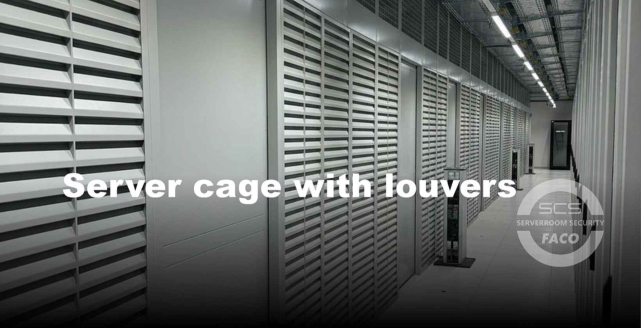 Server cage with louvers